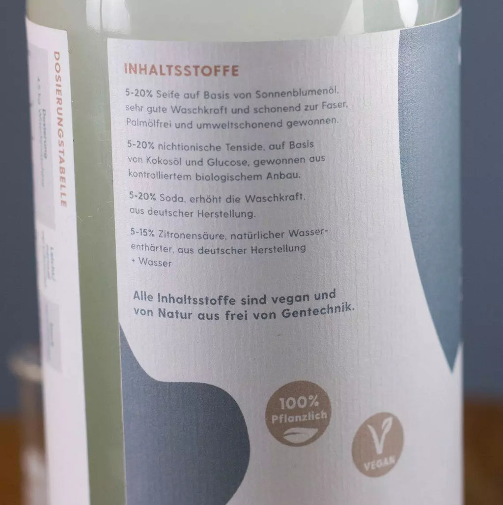 Naturbär Waschmittel 1 Liter Glasflasche