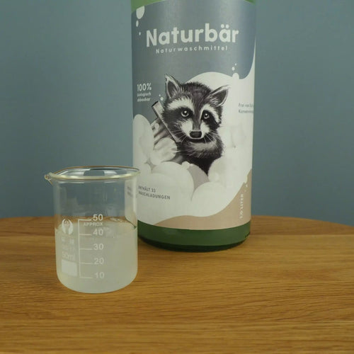 Naturbär Becherglas, Dosierhilfe für Waschmittel