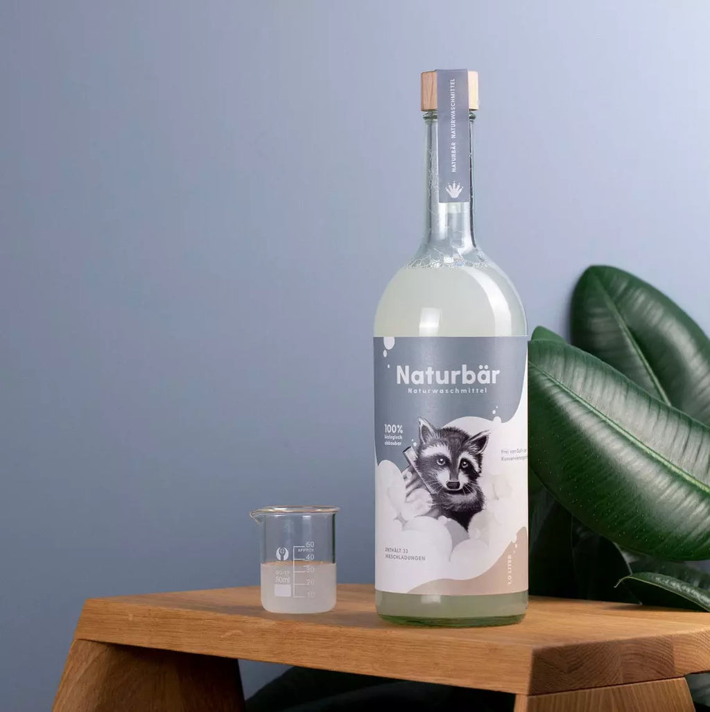 Naturbär Waschmittel 1 Liter Glasflasche